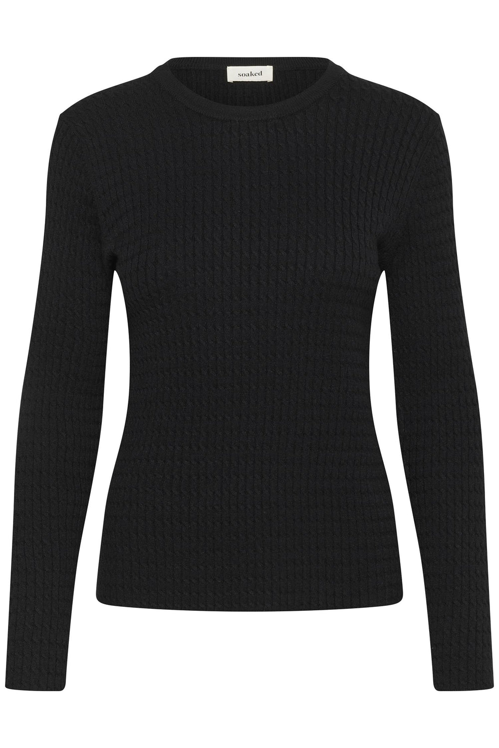 Spina Cable Pullover Black