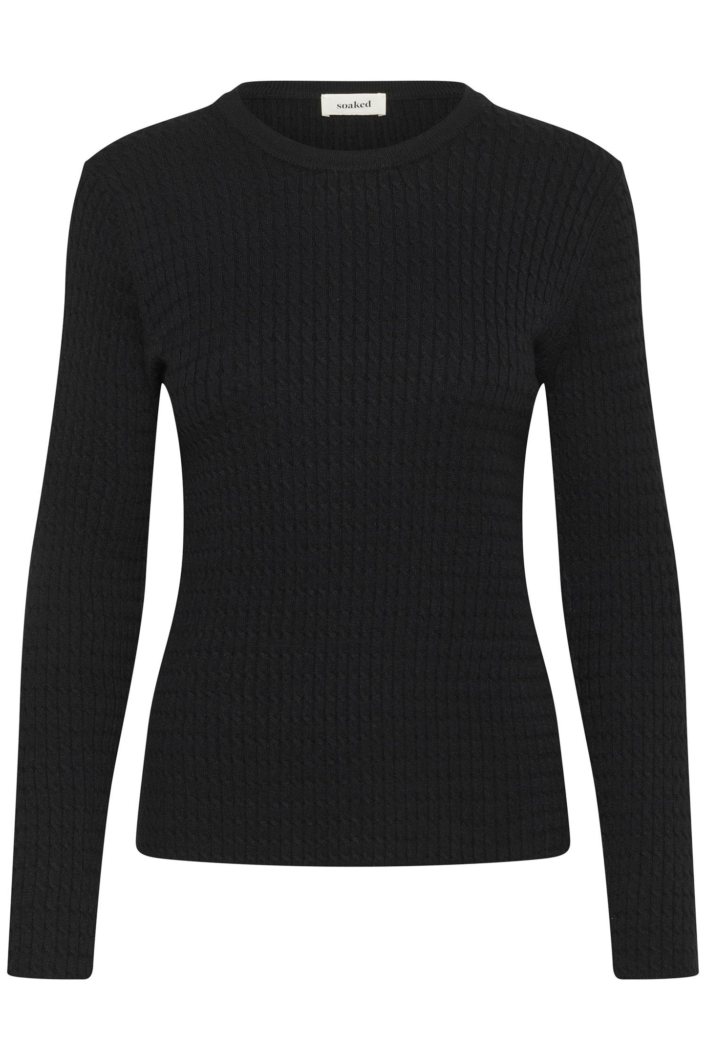Spina Cable Pullover Black