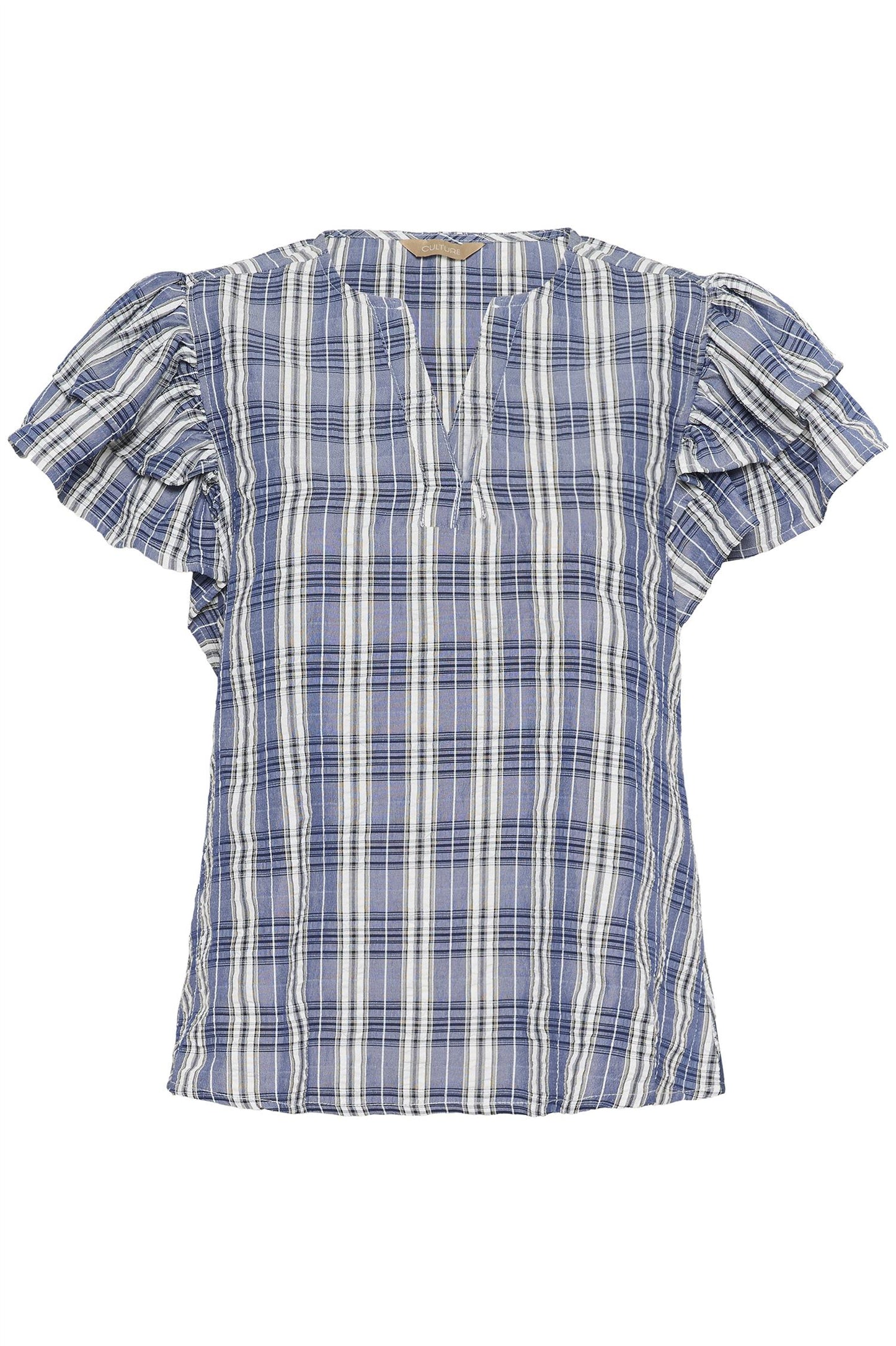 Calista Blouse Blue Check