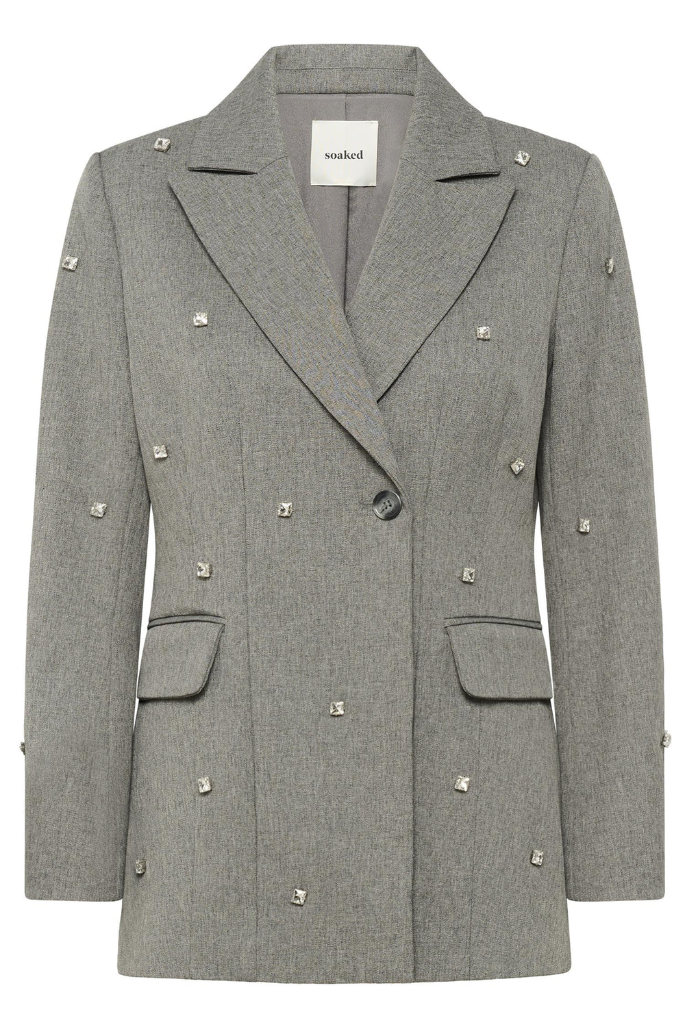 Corinne Fitted Blazer Grey Melange