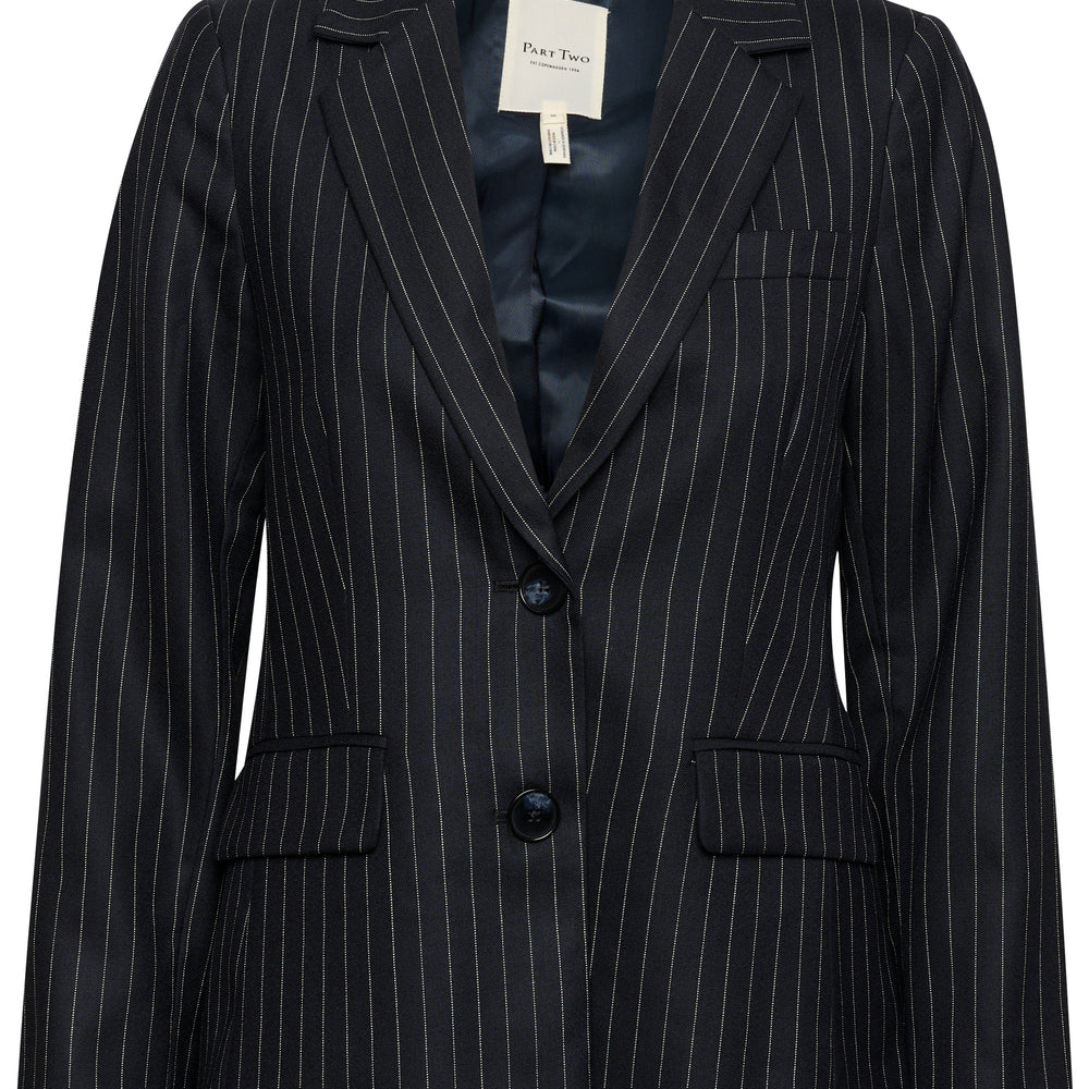 Layna Blazer Navy Pinstripe