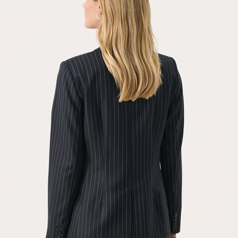 
                      
                        Layna Blazer Navy Pinstripe
                      
                    