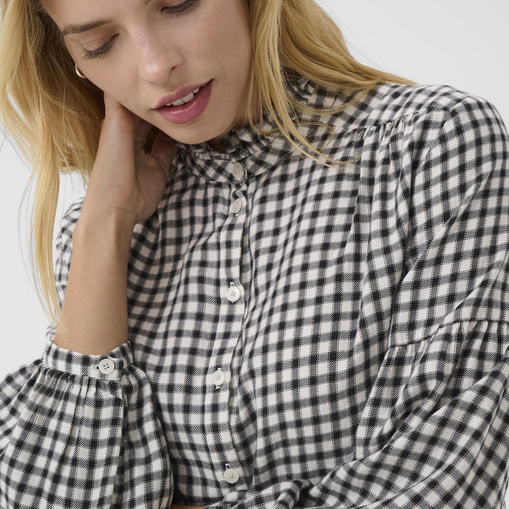 
                      
                        Samilla Shirt Dark Navy Mini Check
                      
                    