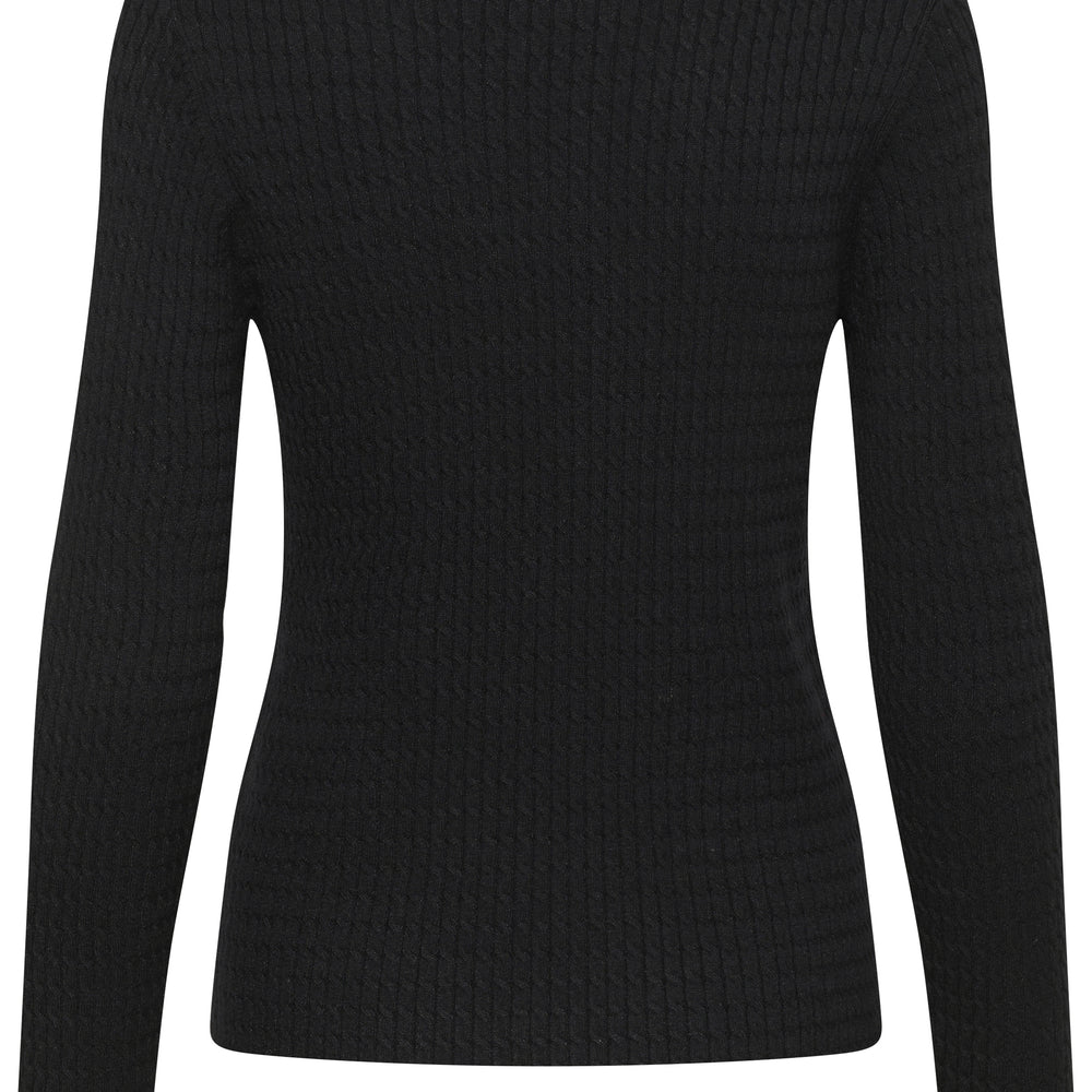 Spina Cable Pullover Black