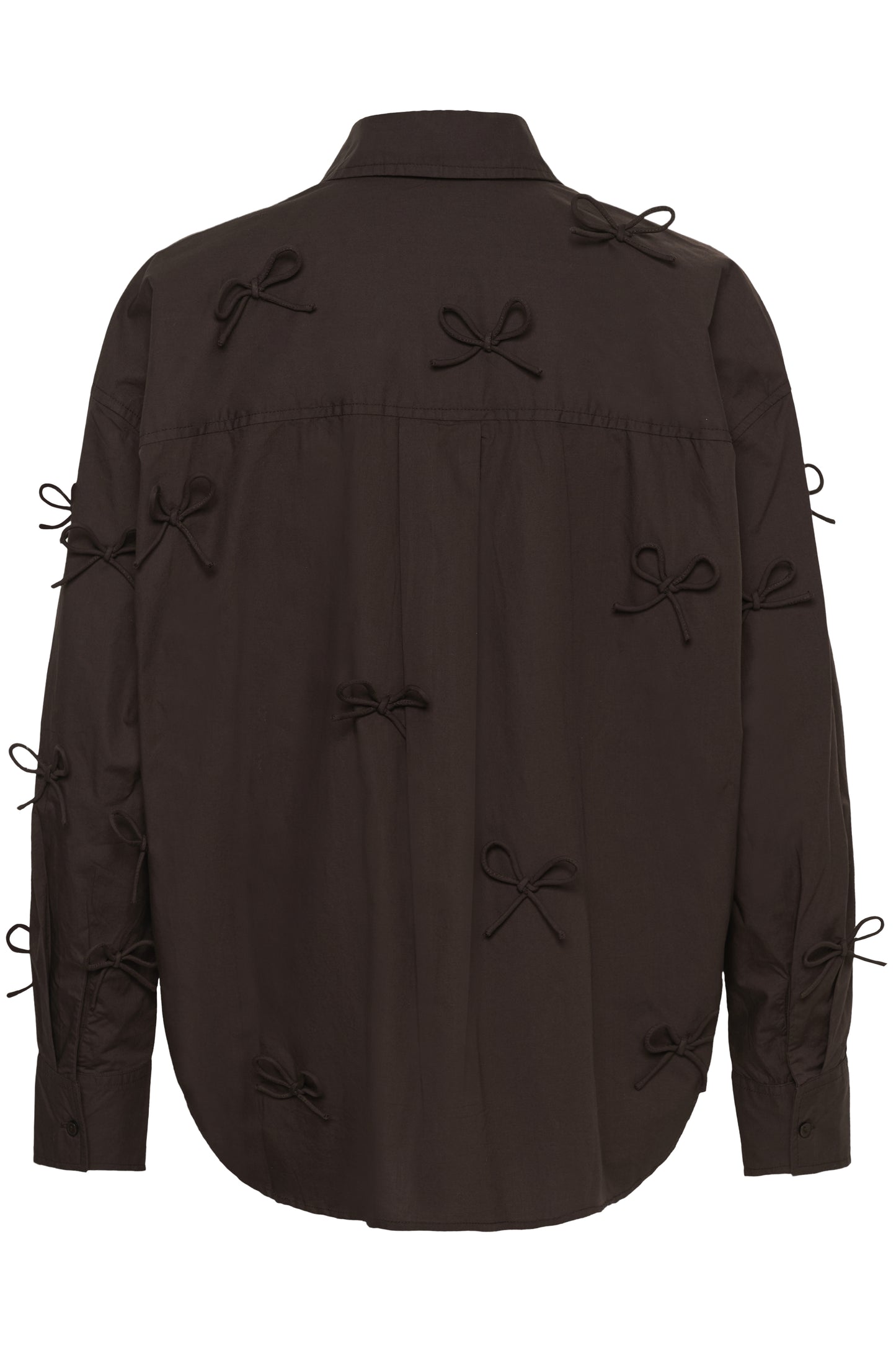 Joa Bow Shirt Chocolate Brown