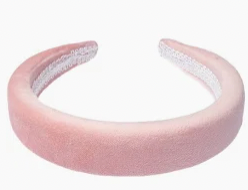 Velvet Hair Band Broad Light Pink