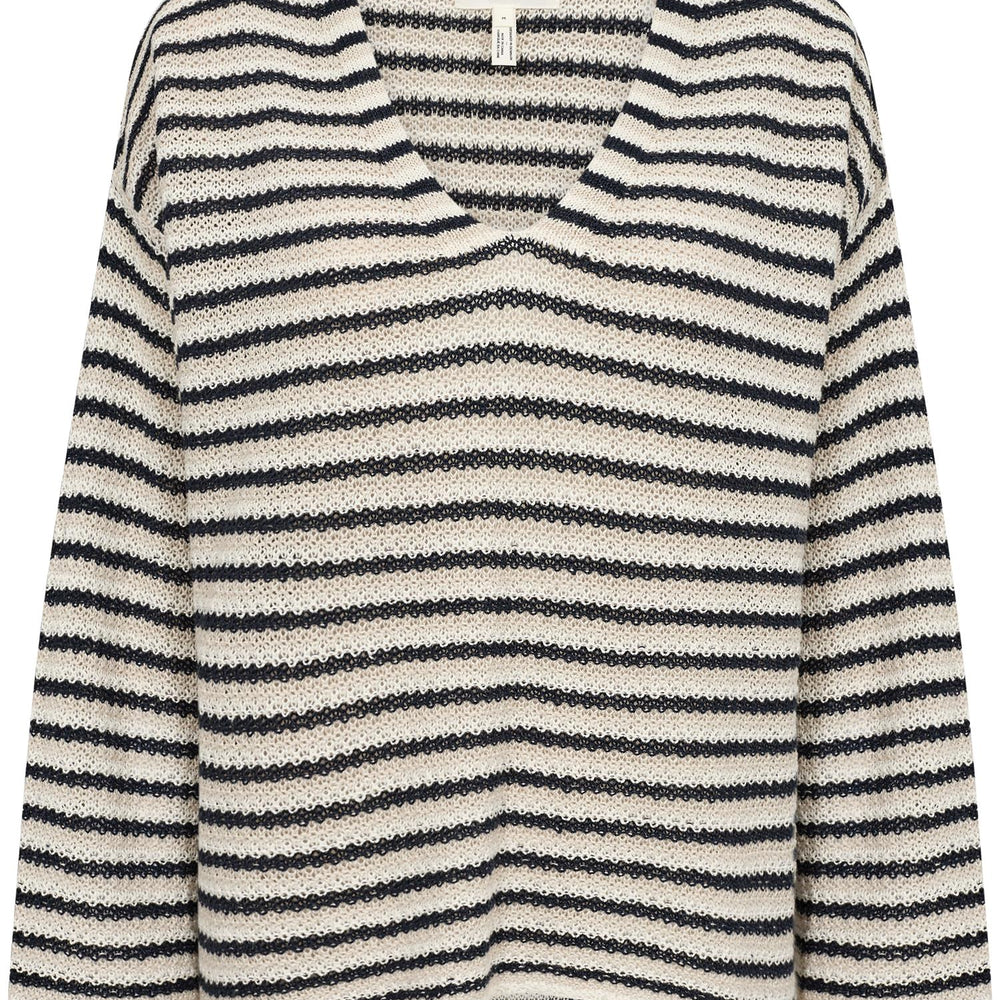 Nahni Pullover Navy Natural Stripe