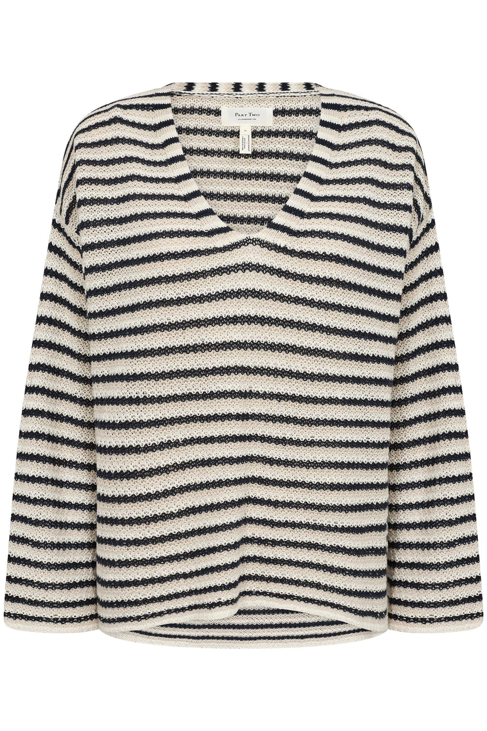 Nahni Pullover Navy Natural Stripe