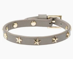 Leather Star Stud Bracelet Mini Taupe