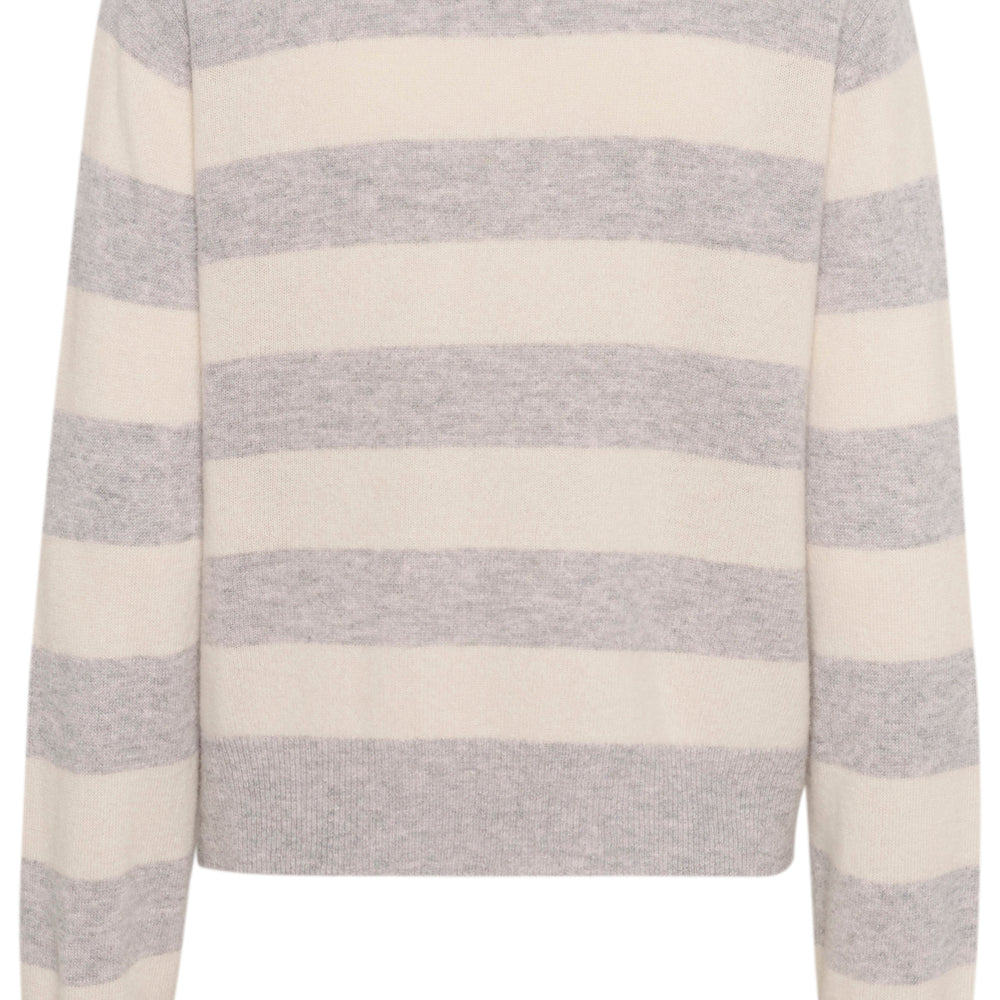 Callie Arrow Stripe Cardigan Grey Melange