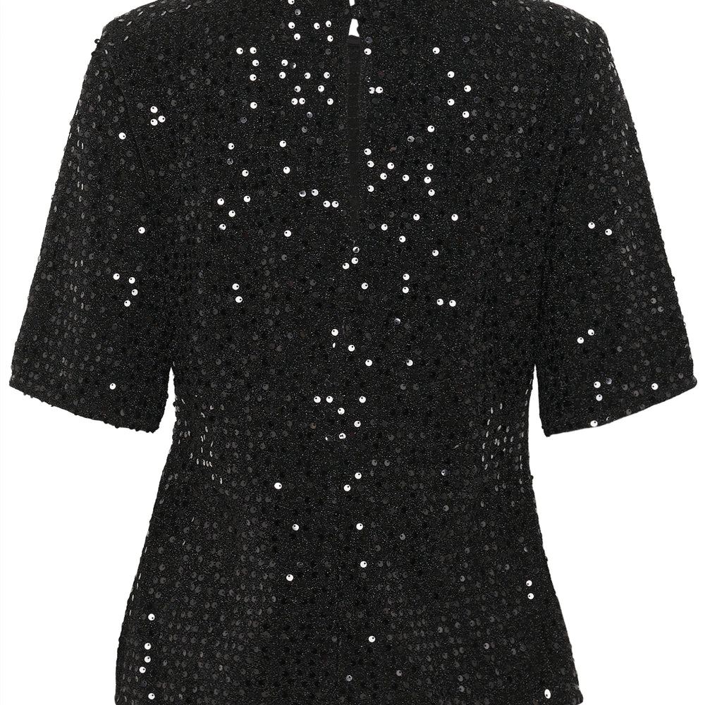 Tamera Sequin Blouse Black