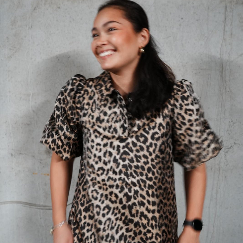 Carol Muxi Dress Leopard Pattern
