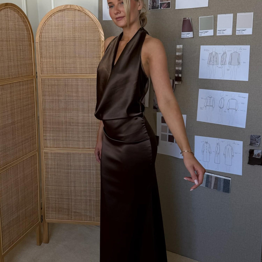 
                      
                        Evelyn Maxi Dress PREORDER Brown
                      
                    