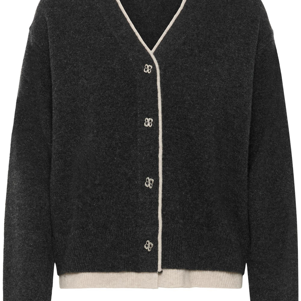 Tracy Knit Cardigan Dark Grey Melange