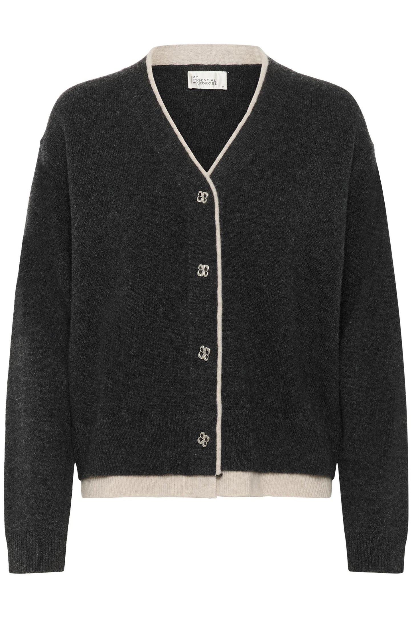 Tracy Knit Cardigan Dark Grey Melange