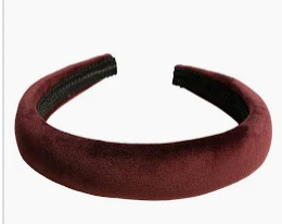 Velvet Hair Band Broad Rich Plum