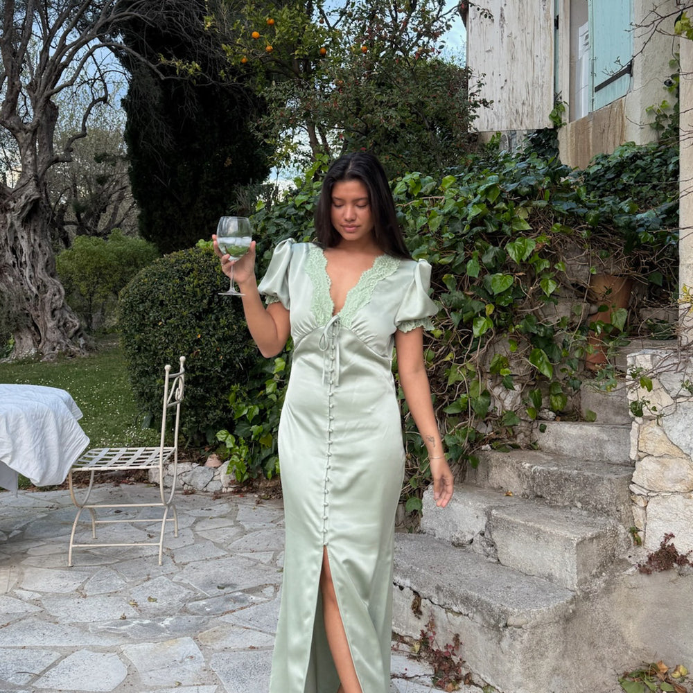 Agnete Long Dress PREORDER Light Green