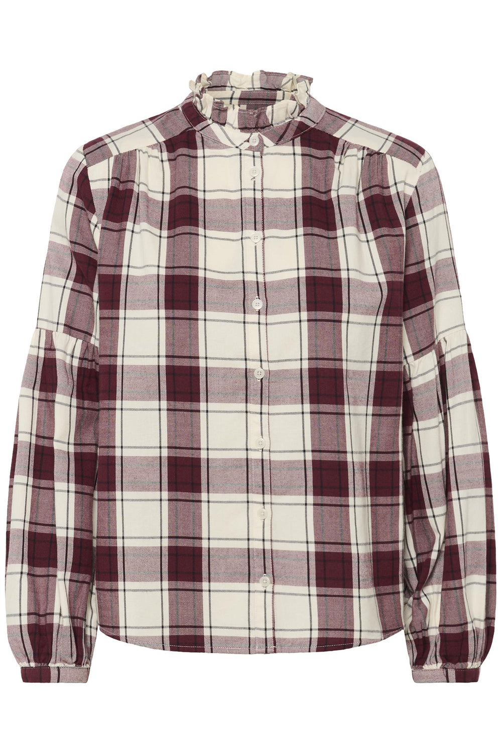 Samilla Shirt Tawny Port Check