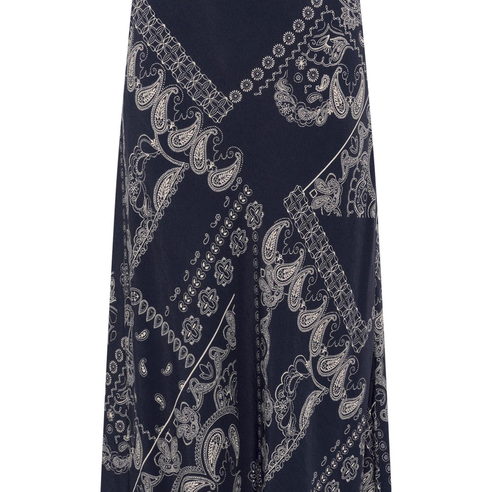 Laurina Skirt Navy Graphic Paisley