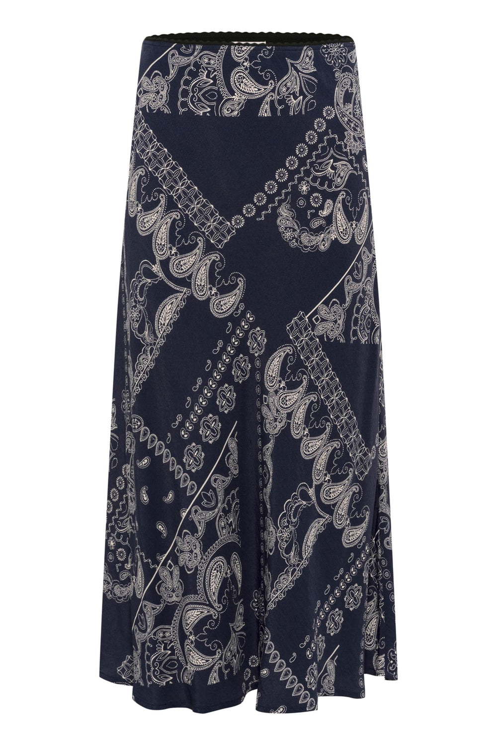 Laurina Skirt Navy Graphic Paisley