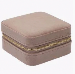 Velvet Jewellery Box Mini Taupe