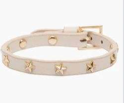 Leather Star Stud Bracelet Mini Gold