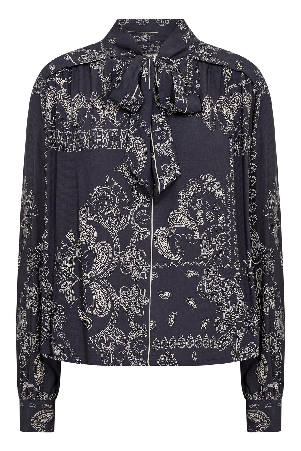 Najia Shirt Navy Graphic Paisley