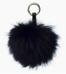 Rocoon Key Ring Pom Pom Black