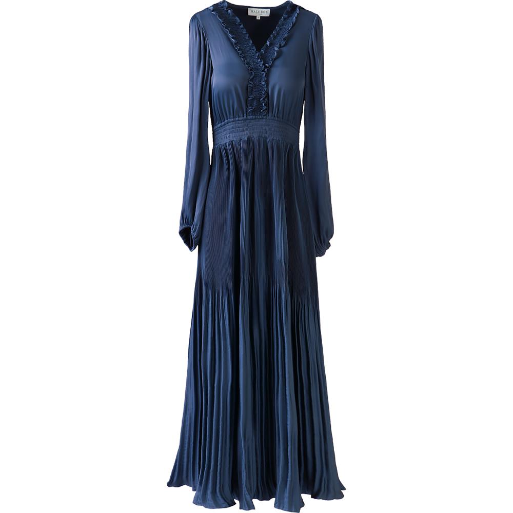 Alison Solid Dress Navy