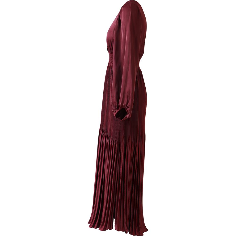 Alison Solid Dress Wine
