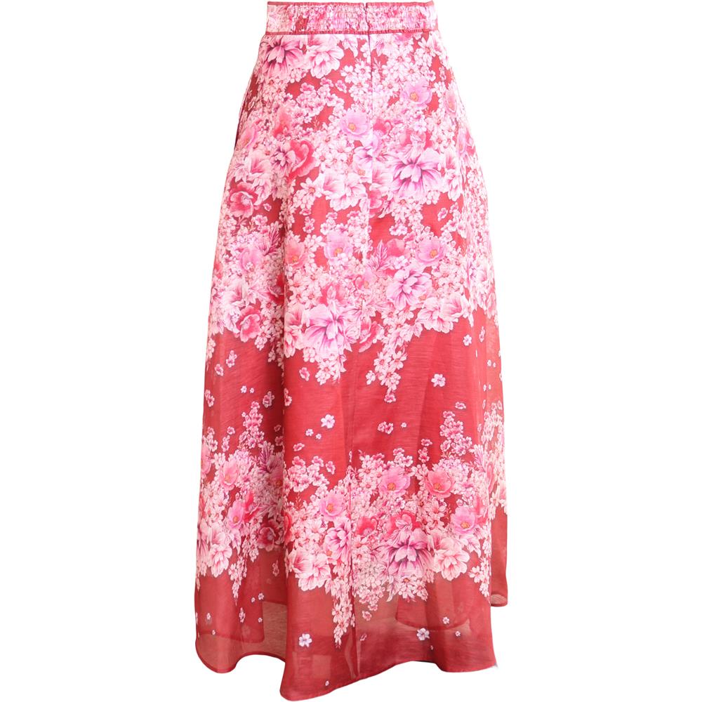 Baylor Skirt SILK/LINEN Red