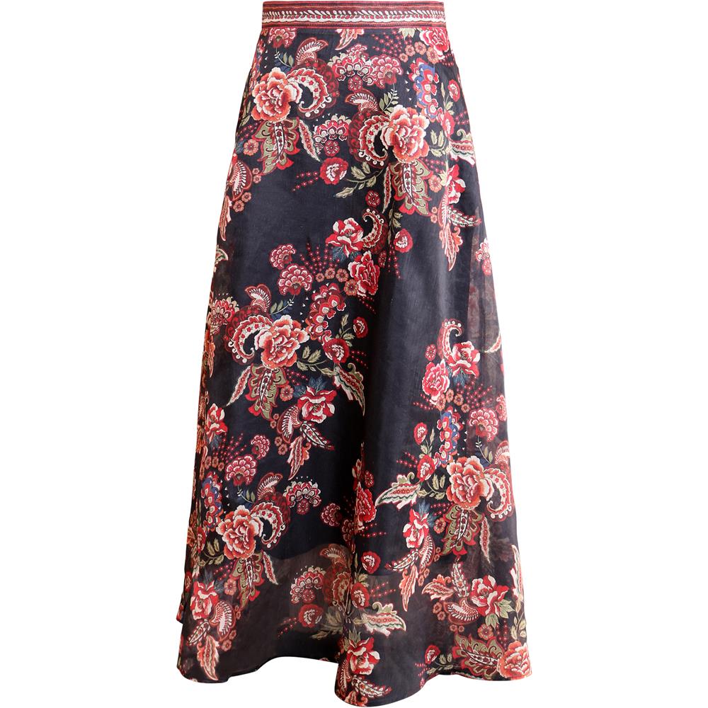 Araceli Skirt SILK/LINEN Black