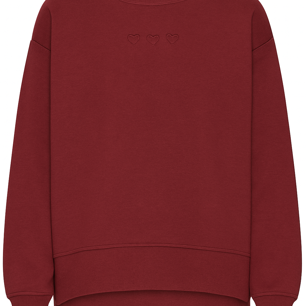 Olinne Sweater Red Dahlia Melange