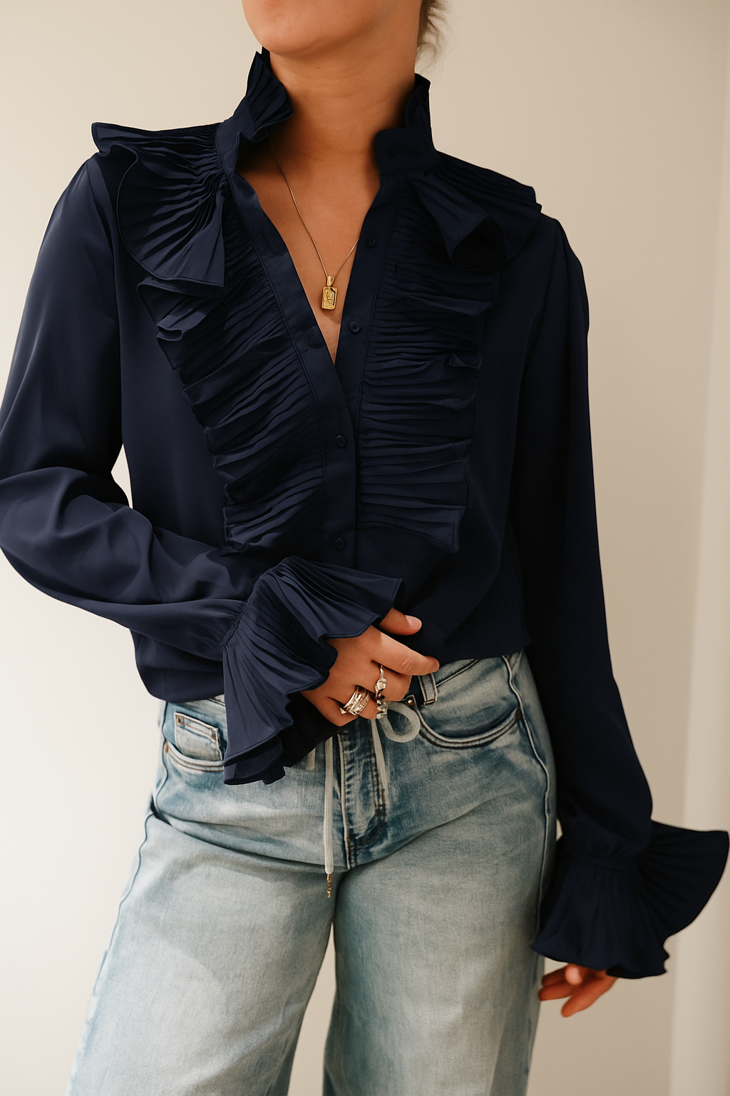 Natasja Bluse PREORDER Navy