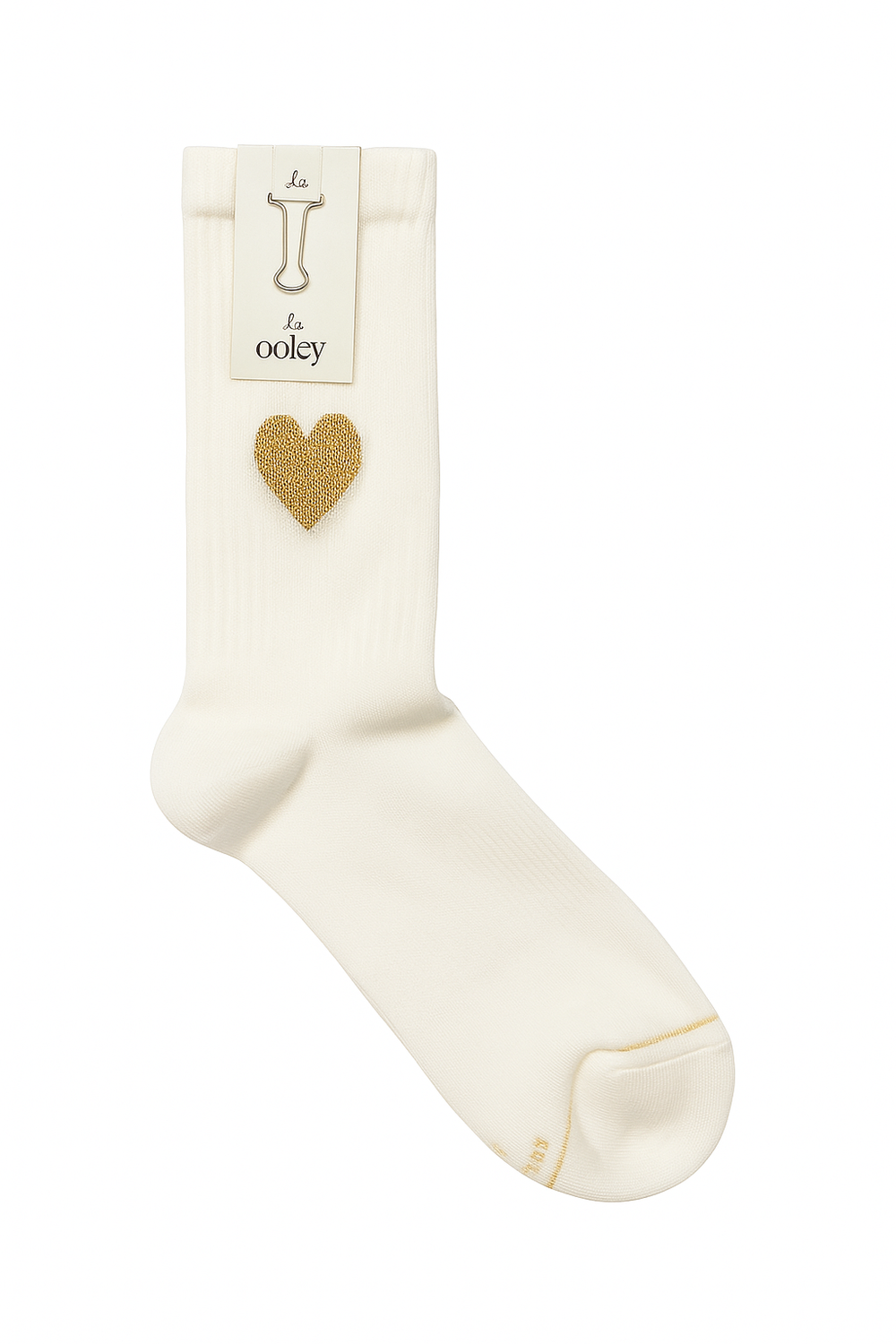 Tennis Glitter Socks Gull Hjerte