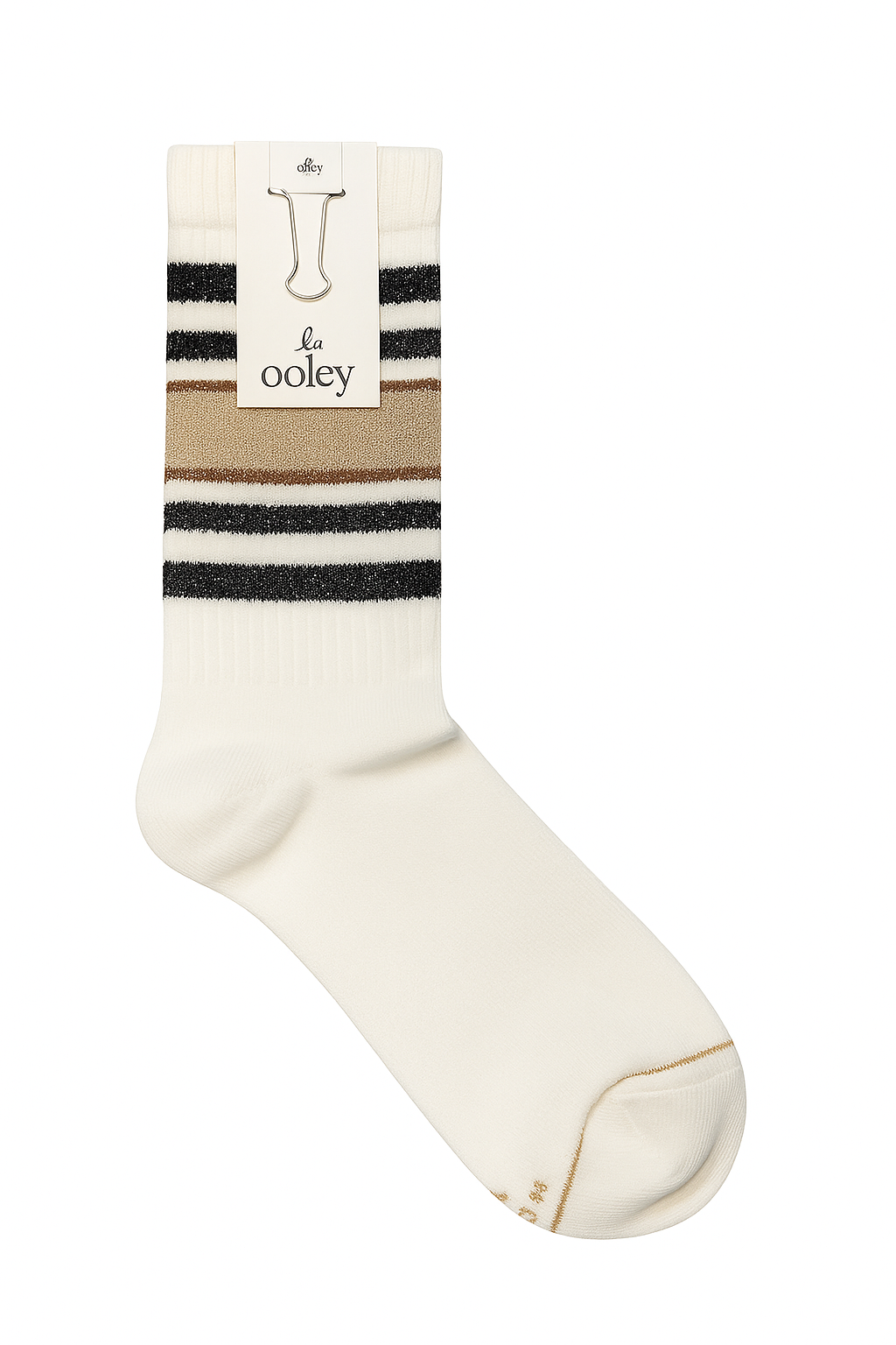 Tennis Glitter Socks Gold Powder