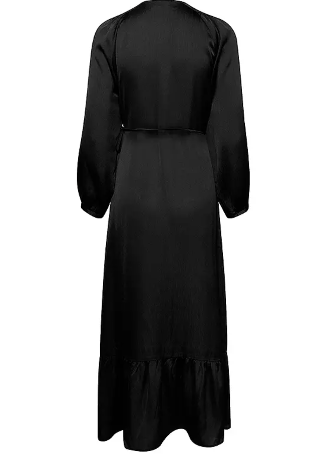 Loana Wrap Dress Maxi Black