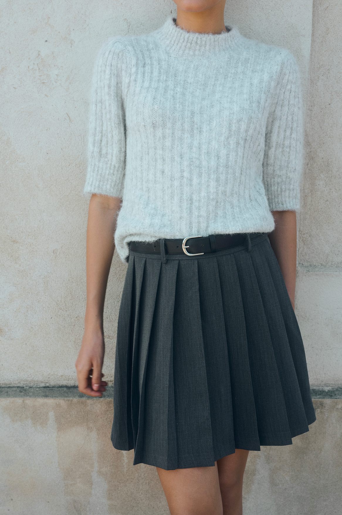 Ro Skirt Grey Melange