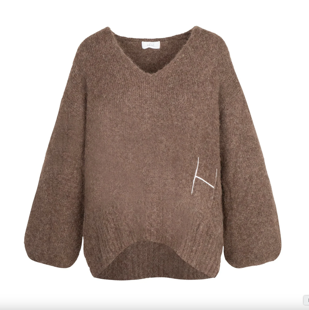 Sofie V-neck Sweater Brown