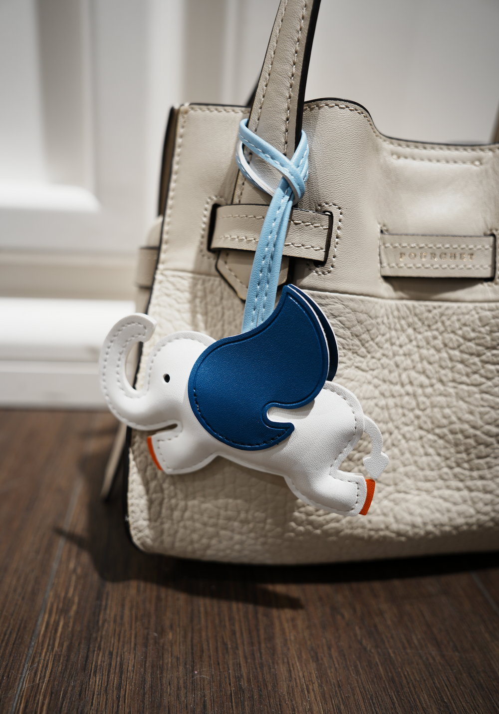 Elephant Bag Charm White