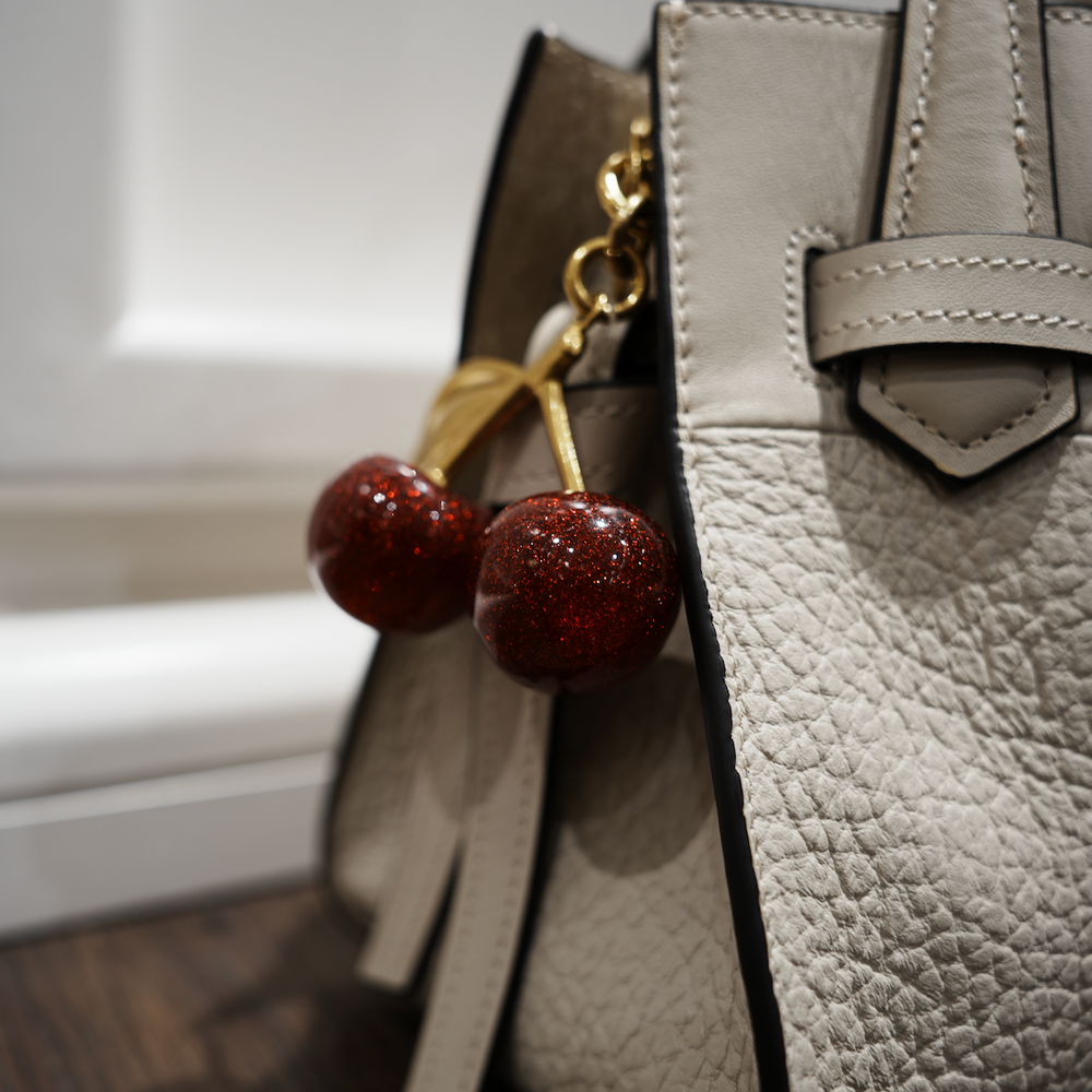 Cherry Bag Charm Red