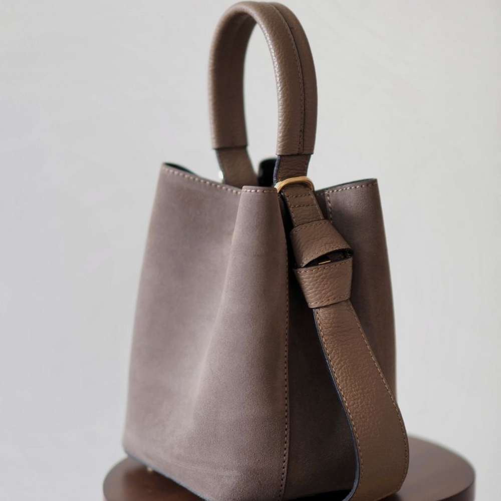 Bucket Bag Semsket Taupe