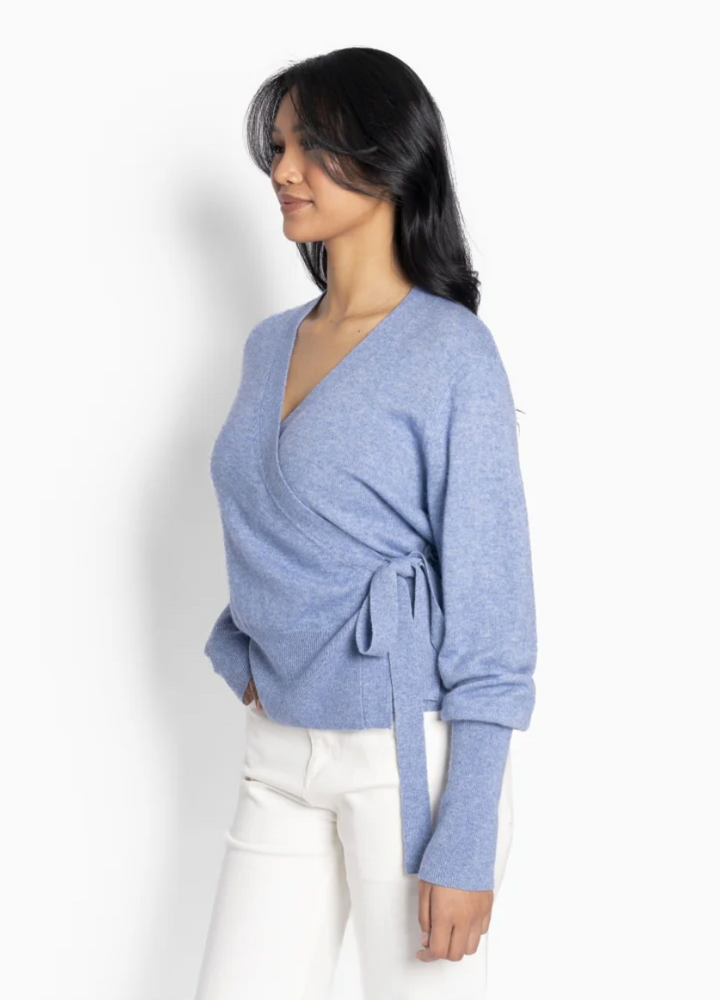 
                      
                        Leah Wrap Cardigan Faded Denim
                      
                    