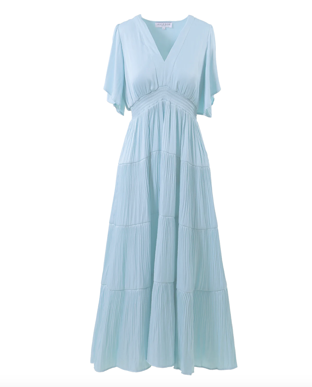Angie Solid Dress Light Blue