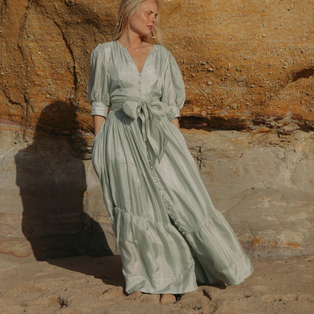 Wow Long Dress Pistachio
