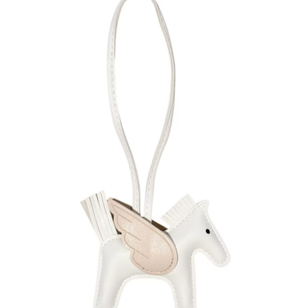 Pony Bag Charm Hvit M Beige