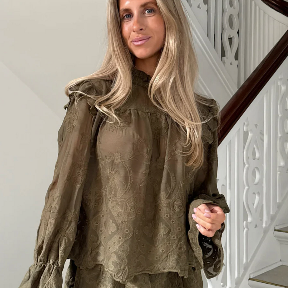 Ellinor bluse Army