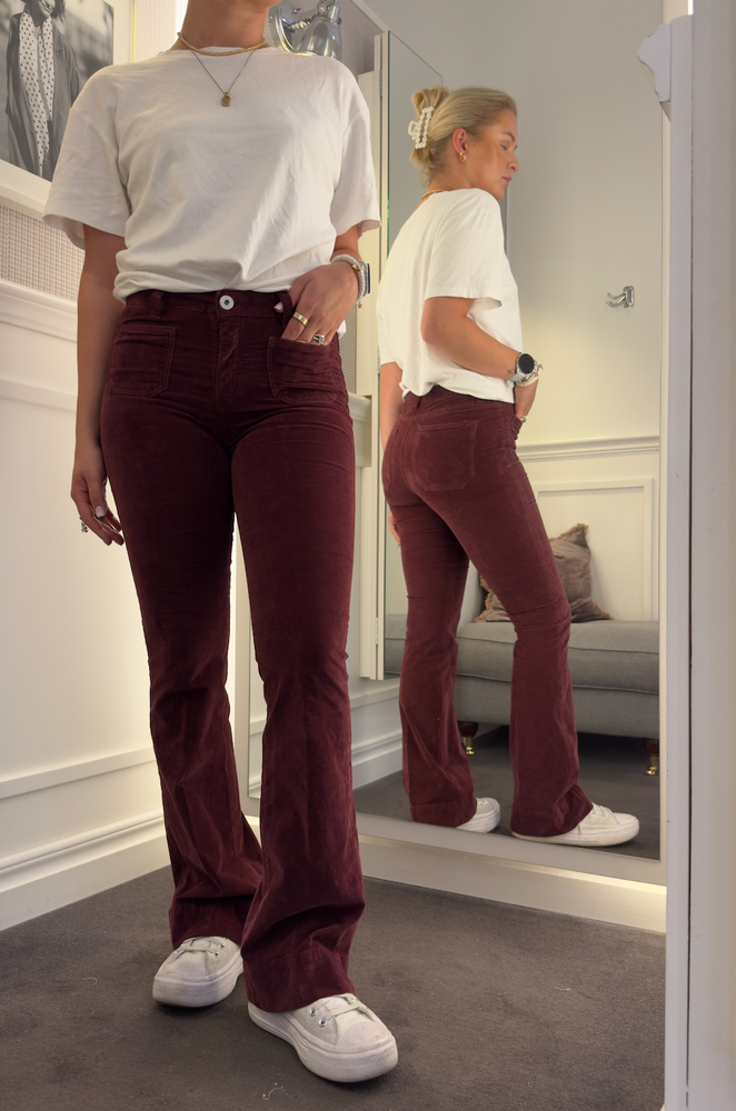 Jim Palatine Cord Bordeaux