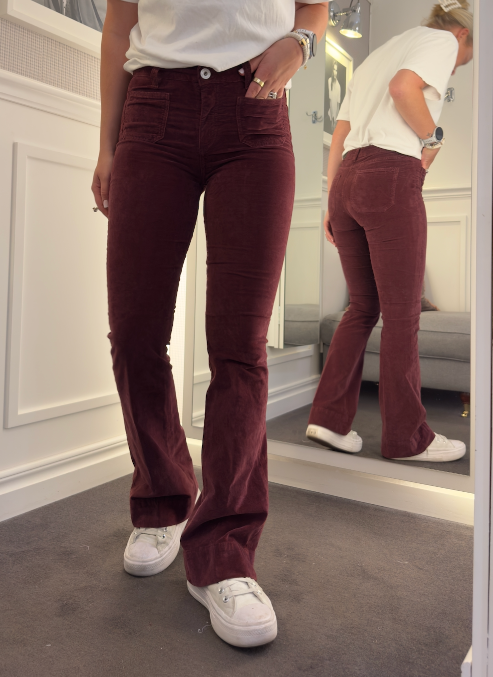 Jim Palatine Cord Bordeaux