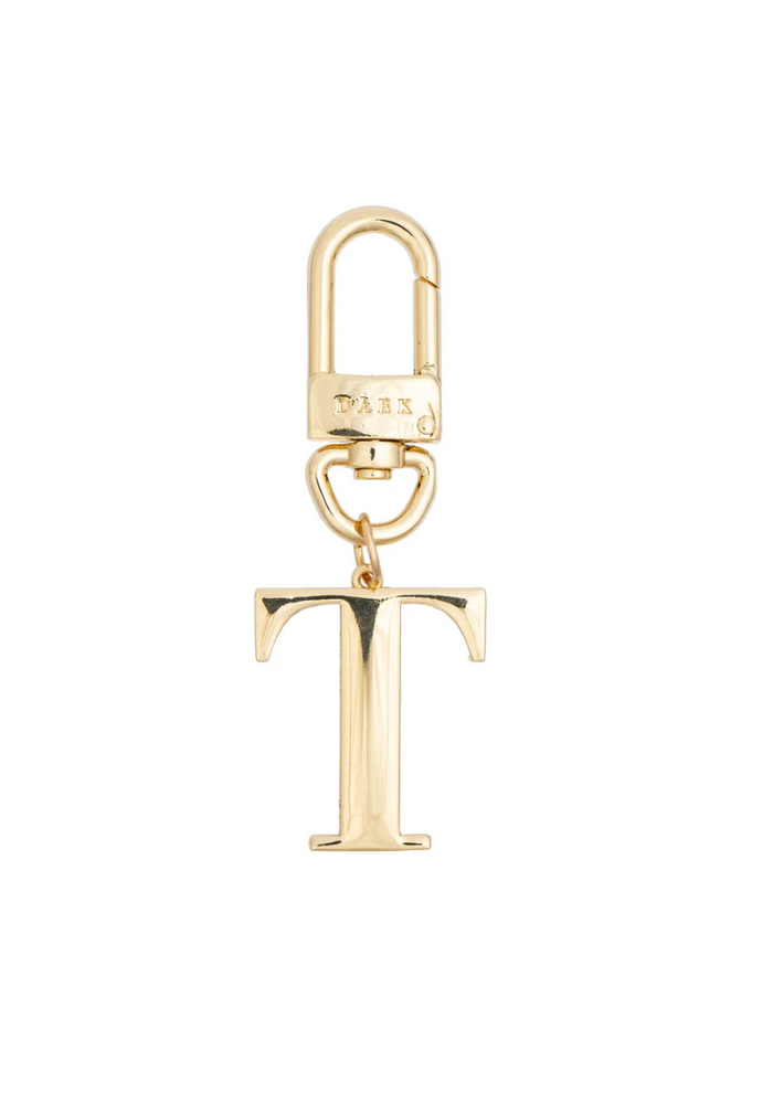 Metal Letter Bag Charm T